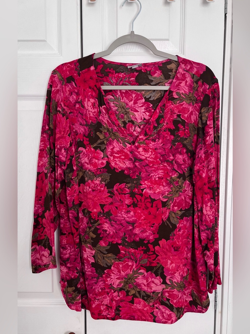 J. Jill Lightweight 3/4 Sleeve Floral Blouse
